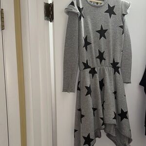 nununu Gray Dress with Black Stars